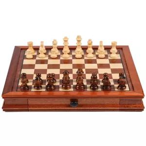 체스보드 원목 게임판 서랍형 입문서 보드 조각