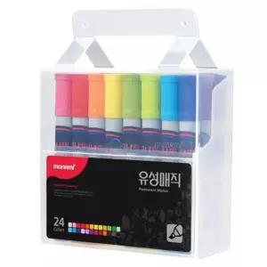 유성매직24색세트(사각닙 모나미)24 사각닙 닙셋 셋트 24