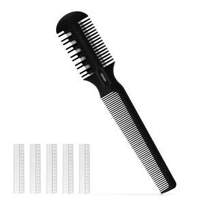 헤어 커팅 위한 더블 5개의 블레 두꺼운 스타일링을 PCS 면도기 엣지 예비 트리밍 얇고