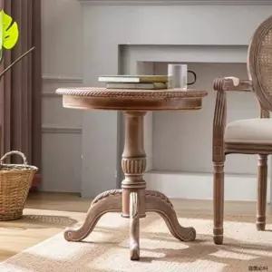 엔틱 빈티지 테이블 원형 탁자 원목 협탁 레트로