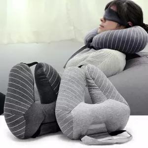 안대 일체형 크리에이티브 여행용 목베개 받침 쿠션 보조 휴대용 용쿠션 용베개