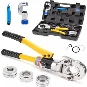 찬하이드 유압 구리 튜브 피팅 1/2 3/4 1 프레스 압착 공구 키트 펙스 파이프 크림퍼 펜치 스테인리스 PEX