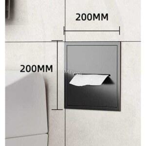 매립 휴지걸이 히든 스텐 두루마리 단일 티슈 박스 화장실 블랙