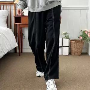 스티치 여성 와이드 팬츠 트레이닝 여자 밴딩 바지 운동 편한 운동복 편한복