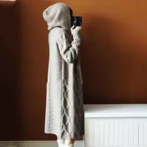 후드 니트 꽈배기 카디건 여자 롱가디건 여성가디건 모자