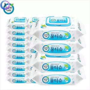 생활용품 깨끗한나라 페퍼민트 물티슈캡형 60매 24팩