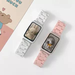 엔터콘 갤럭시핏3 파스텔블럭 투명 메탈 트랩3줄 3투명 3트랩 3밴드 3메탈 3시계