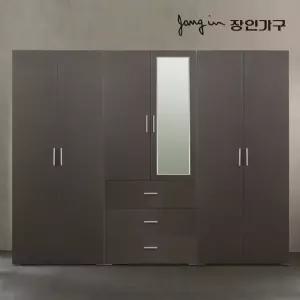 [엘클럽비밀특가] 블리스 2400 옷장세트 (800 3단서랍 거울 행거형+800행거 이