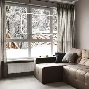 지퍼형 EVA 투명 방풍막 대 창문 바람막이 비닐 커튼 보온 실내 방한 틈새막이