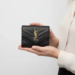 403943 BOW01 1000 블랙 3단 금장 모노그램 반지갑 배송