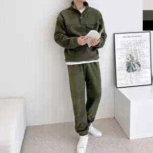 남자 소프트 후리스 트레이닝 세트 패션 데일리 웨어집업 플리스 츄리닝 남성복 플조거셋 기모 빅사이즈 플