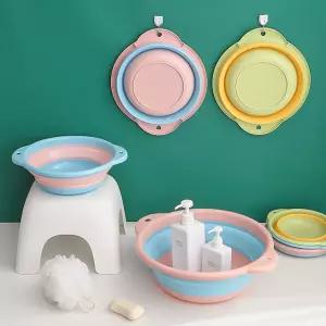 대형 2단 자바라형 접이식 바구니 (색상랜덤)바스켓 세차 양동이 물이 비스켓