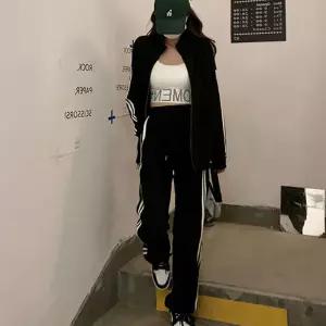 여자 옆라인 스트라이프 포인트 긴팔 상하의 세트츄리닝 여성 트레이닝 트레이닝복 집업 패션 패션일상