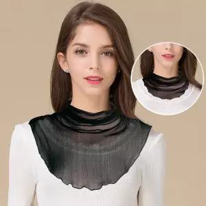 여성 통기성 목토시 메쉬 자외선차단 실크워머 하이넥