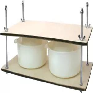 치즈 제조를 위한 나무 프레스 용품 16인치 금속 가이드와 팔로워 피스톤 1.3Qt가 장착된 몰드 2개 - 대형