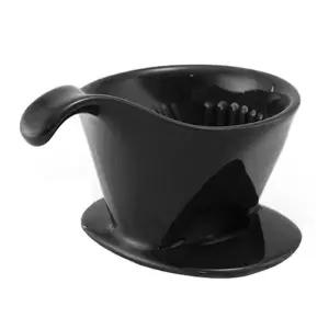 TBZ 카페테리아 블랙 손잡이 도자기 드리퍼 1개