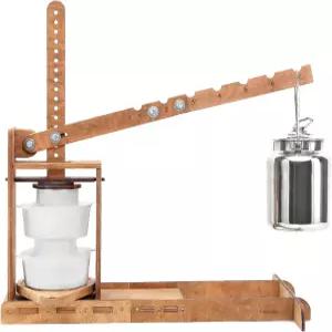 더치 우드 치즈 프레스 - 제조 키트 레버와 몰드 2개가 포함된 1.2L 가정용 최대 200파운드 압력