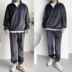 데일리 기모안감 남자 반집업 골덴 조거 상하세트 트레이닝 코듀로이 바지 남성의류