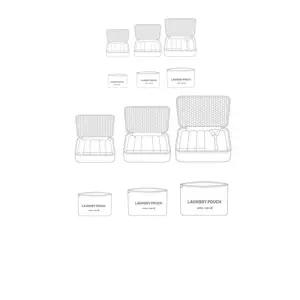 실용적인 구성의 여행용 파우치 6종 세트 X 2개입치 화장품치 미니치 판촉용품 끈치 용치 캐리어정리 가방