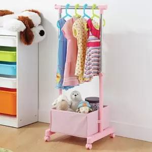 고급형 어린이 아동 장난감 정리함 옷걸이 행거 2종고정식 철제 옷장 수납 튼튼한 이동식 시스템 가게 행어
