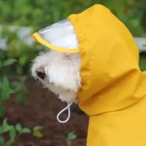 반려견레인코트 중형 강아지 비옷 우비 대형점퍼 외출복 장화 방수 우의 여름 판쵸 중용 애용품