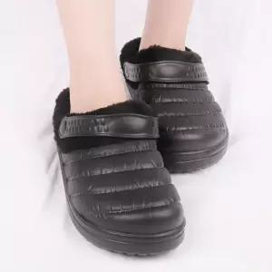 털안감 겨울 패딩 슬리퍼 방한화 블랙 남녀공용 따뜻한 에어솔 샌들사무실화 신발 남성 남자 여성 실내화