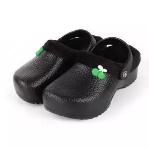 겨울 만능 주방 슬리퍼 털안감 멀티샌들 방한 다용도화 트임형 블랙 가벼운 방수 화남성화 논슬립화 방한화