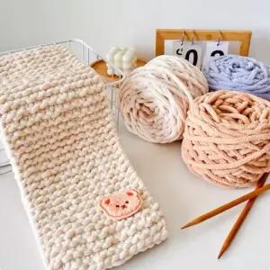 뜨개질 목도리 세트 DIY 털실 대바늘 키트 뜨개