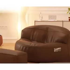 대형 빈백 소파 쿠션 좌식 등받이 포함 오렌지 미니