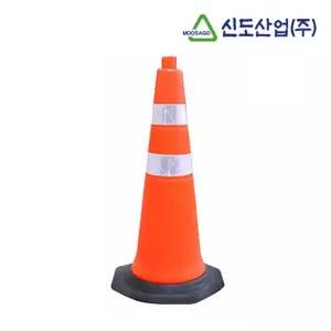 스마트 칼라콘 차단봉 러버 주봉 주차 표시금지표지판 안전꼬깔 사각 헤비 도로 고무라바 컬러 라마 장꼬깔