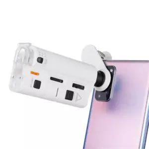 스마트폰 현미경 확대경100배율 LED UV램프줌 부착 돋보기 렌즈 망원경 휴대용 관찰