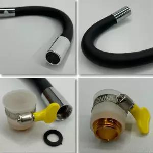 수도꼭지 연장호스 어댑터 30cm주방 세면대 샤워기 자유로운 회전 물절약 연결