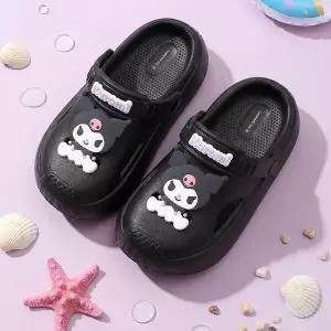 [보리보리/프로월드컵]PWX키즈주니어 Kuromi 웨이브 EVA 샌들 아쿠아슈즈 블랙