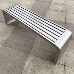 스테인리스 철제 공원 의자 평벤치
