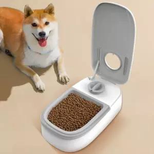 고양이 강아지 자동 타이머 급식기 밥 사료 그릇 1구반려동물 펫토이 반식기 공기 배식기 1구