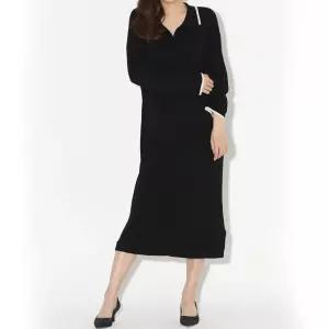 여성 카라 라인 포인트 루즈핏 데일리 롱 원피스 니트 미니 브이넥 프릴 여자 플라워 스커트 치마 여름 청