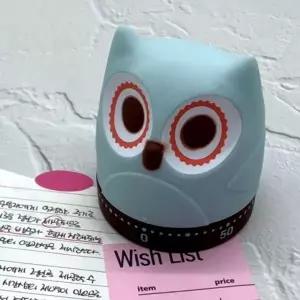 아날로그 태엽 쿠킹 타이머 부엉이 타이머 태엽 주방 쿠킹 아날로그