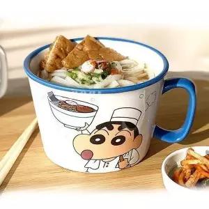 짱구 도자기 면기 화이트 1P 라면기 씨리얼 그릇 식기 도자기면기