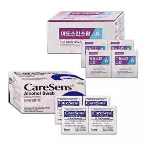 소독용 케어센스 이도스킨스왑 알콜솜 3통 100매