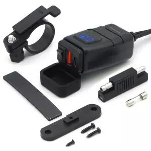 오토바이 스쿠터 휴대폰 고속충전기 C87 USB+C타입 핸드폰 USB C타입 바이크