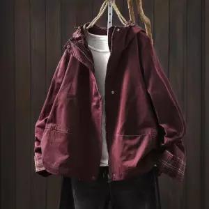 빈티지 가을 쇼트 블레이저 후드 여자티 원템3