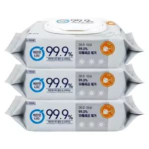 깨끗한나라 클린 손소독 티슈 캡형 60매 X 3개 휴대용 용핸드클리너 소독제 크리너