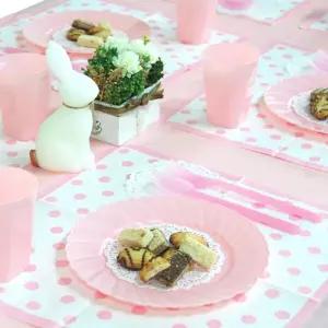 플라스틱 사이드 6인용 파티세트(핑크)6 용품 접시 용세트 테이블 플레이트 예쁜