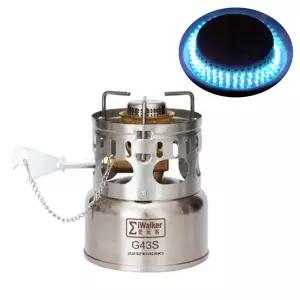 자동 버너가있는 캠핑 미니 액체 오일 스토브 휴대용 야외 스테인레스 스틸 200ml 용량 간편한 보관