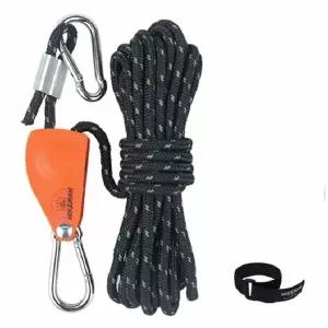 4mm 4M 로프 스토퍼 캠핑 밧줄 끈 길이 조절기 블랙
