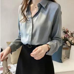 여성 소매 큐빅 포인트 오피스룩 베이직 블라우스남방 남자상의 남성체크셔츠 상의 여자 사이즈 와이 캐주