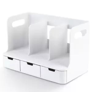 시스맥스 서랍책꽂이 화이트 정리 문구 소품 보관데스크멀티박스 서류문서 용꽂이 화일 파일 상정리 상대