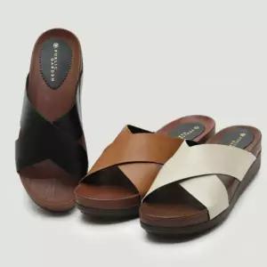 슬리퍼 여성 키높이 사무실 캐주얼 크로스 심플스트랩샌들 여자 고급 실내화 패션