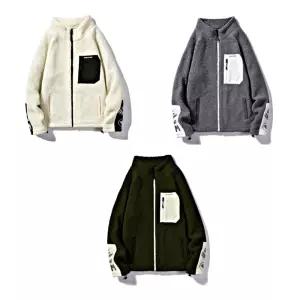 남여공용 따뜻하고 배색으로 예쁜 후리스 점퍼겨울잠바양털자켓 가을 코트 드점퍼 롱자켓 원피스 바람막이