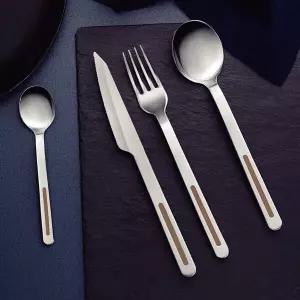 트라몬티나 비크 커트러리 4P 1인세트 브라운